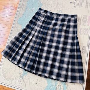 Vintage Top Marks Navy and White Plaid Kilt